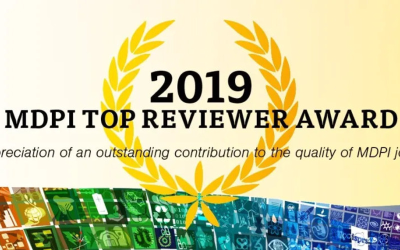 2019 MDPI Top Reviewer Award 获奖者名单公布