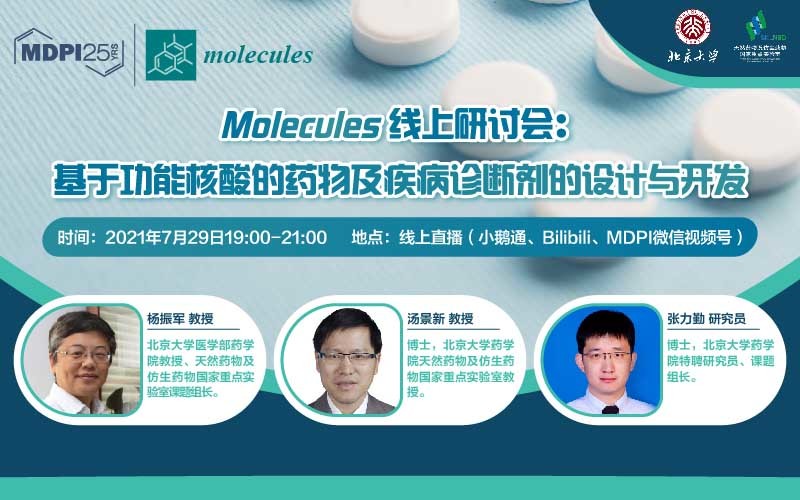 基于功能核酸的药物及疾病诊断剂的设计 | Molecules线上研讨会暨MDPI 25周年系列活动 