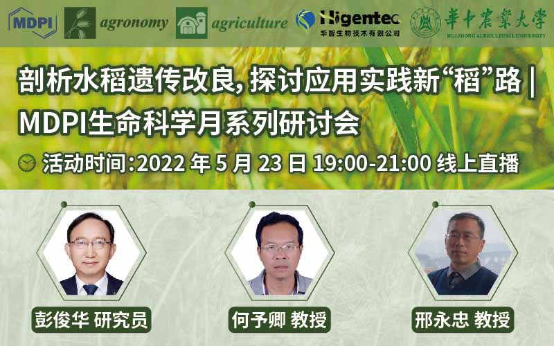 剖析水稻遗传改良，探讨应用实践新“稻”路 | MDPI 生命科学月系列研讨会