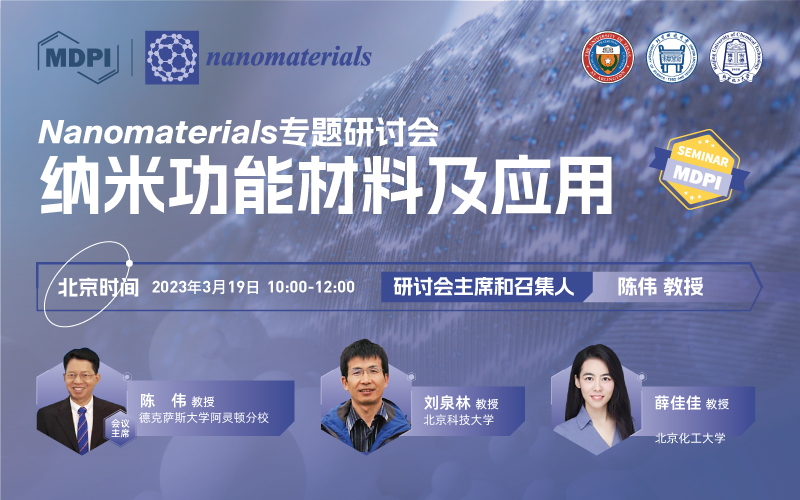 Nanomaterials 专题研讨会：纳米功能材料及应用 | MDPI Seminar 